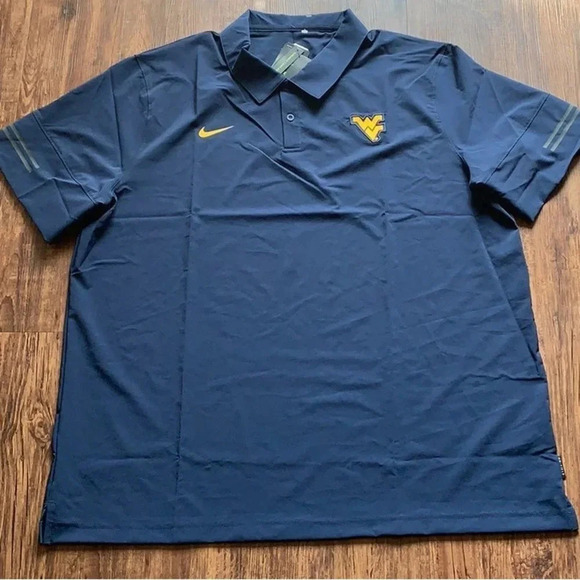Nike West Virginia Mountaineers Stretch Polo Shirt Men’s 2XL NWT - Picture 2 of 9
